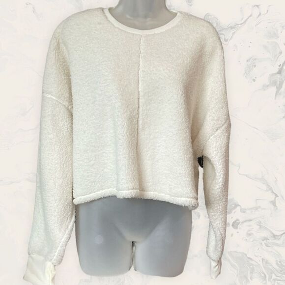 NWT BP. High Pile Fleece Sweatshirt - Size 2XL - Ivory - Picture 1 of 2